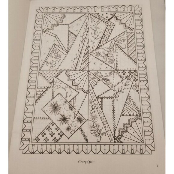 Traditional Patchwork Quilt Designs Adult Coloring Book by Carol Schmidt - Picture 4 of 4